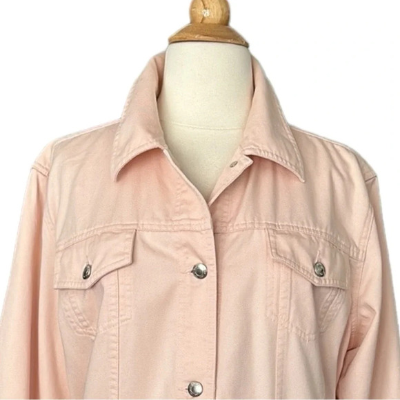 RALPH LAUREN JEANS CO. Jean Jacket Western Casual Light Pink Denim, Size 1X - Picture 3 of 15